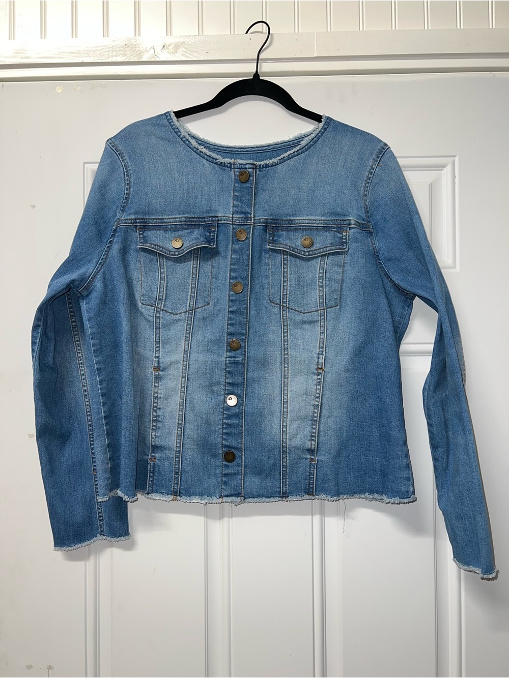 Lori Goldstein LOGO denim jacket size 12